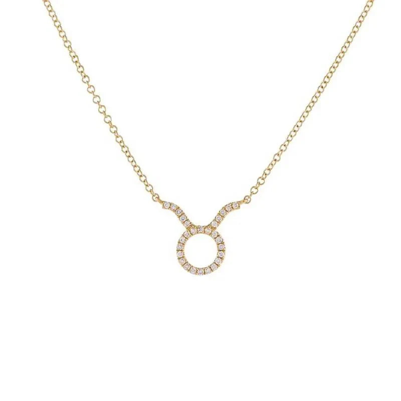 Dainty Diamond Zodiac Sign Necklace