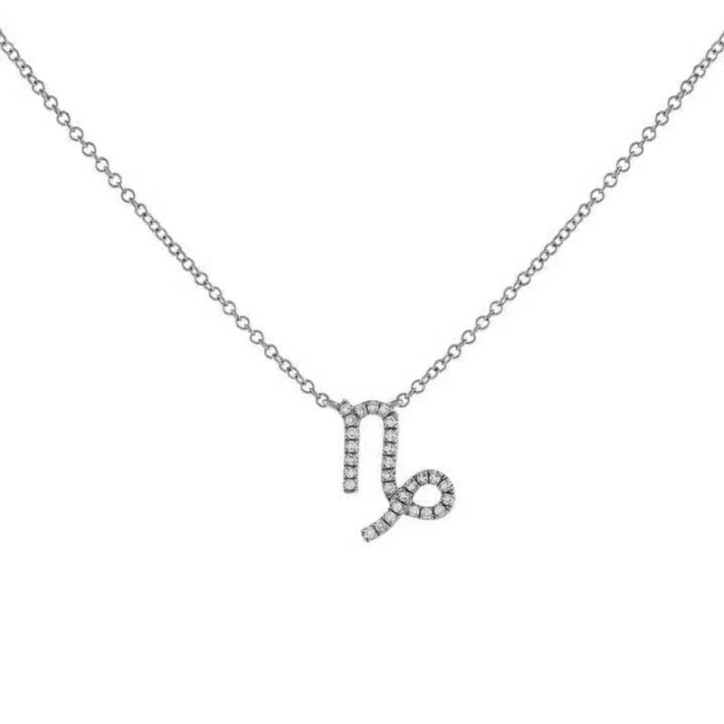 Dainty Diamond Zodiac Sign Necklace