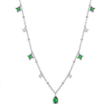 Dainty Emerald Aurora Necklace