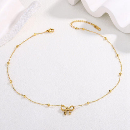 Dainty Feminine Bow Necklace