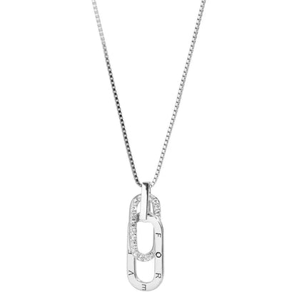 Dainty Forever Paperclip Love Necklace