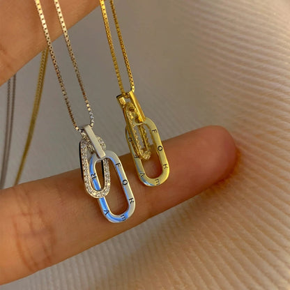 Dainty Forever Paperclip Love Necklace
