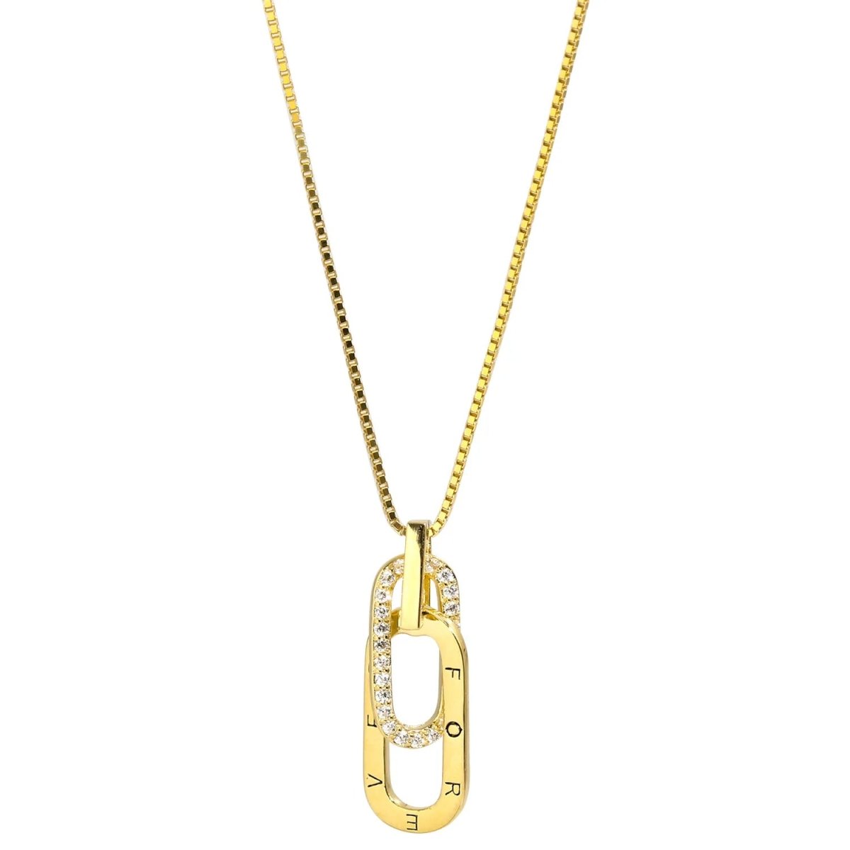 Dainty Forever Paperclip Love Necklace