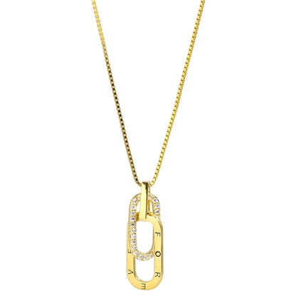 Dainty Forever Paperclip Love Necklace
