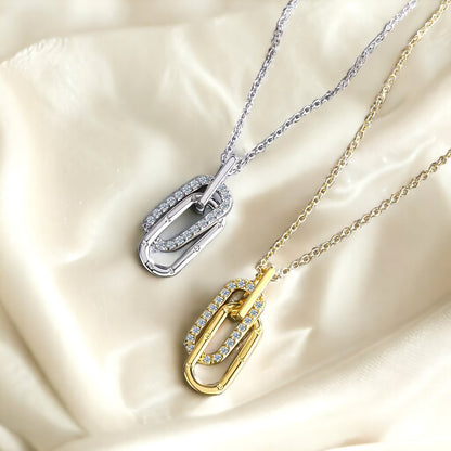 Dainty Forever Paperclip Love Necklace