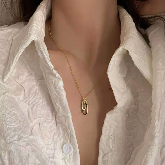 Dainty Forever Paperclip Love Necklace