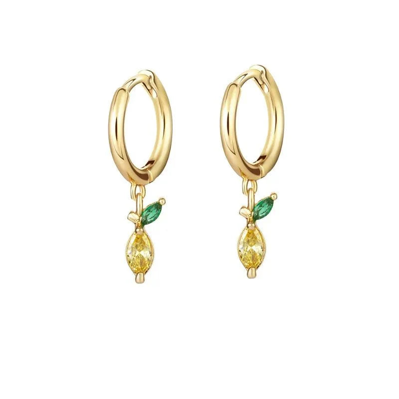Dainty Fruit Hoop & Stud Earrings
