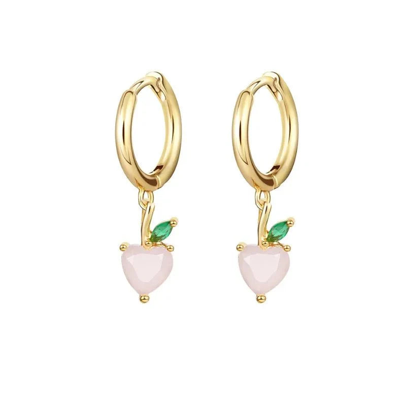 Dainty Fruit Hoop & Stud Earrings