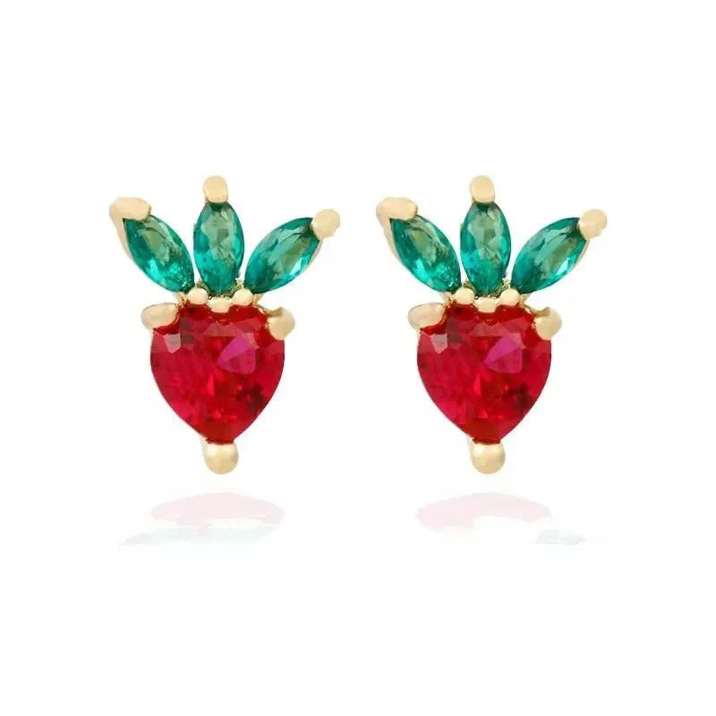 Dainty Fruit Hoop & Stud Earrings