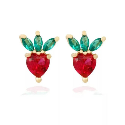 Dainty Fruit Hoop & Stud Earrings