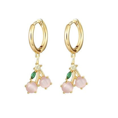 Dainty Fruit Hoop & Stud Earrings