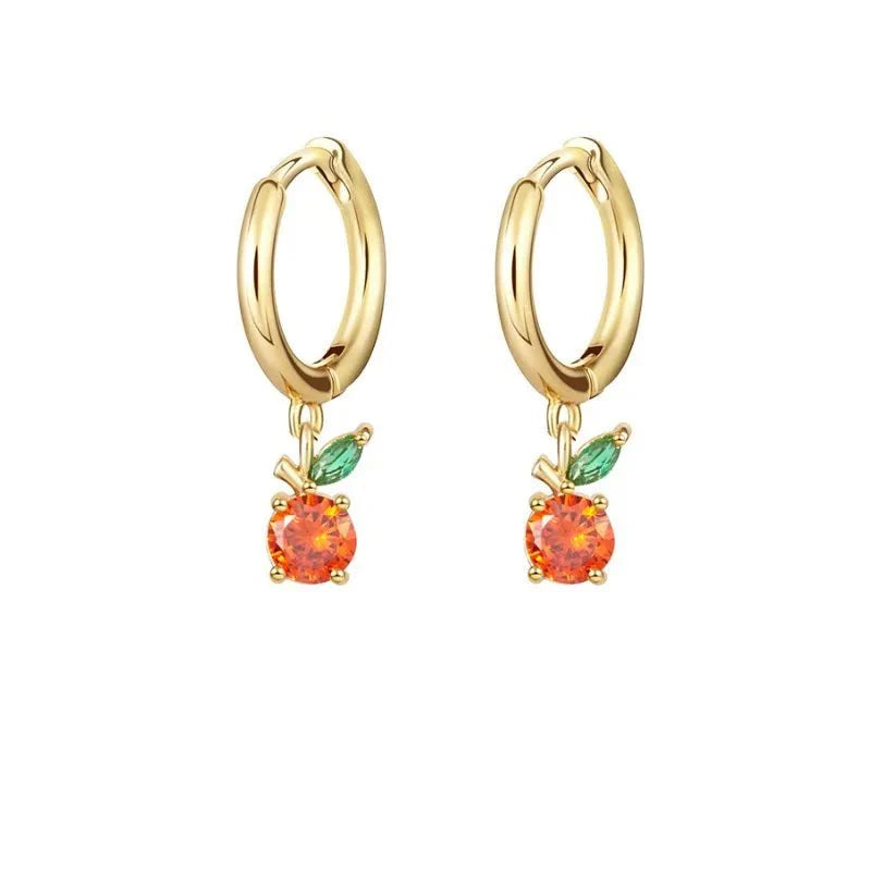 Dainty Fruit Hoop & Stud Earrings