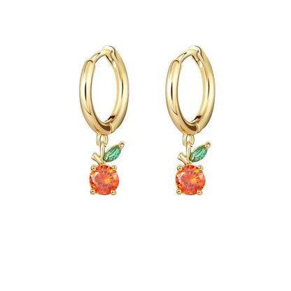 Dainty Fruit Hoop & Stud Earrings