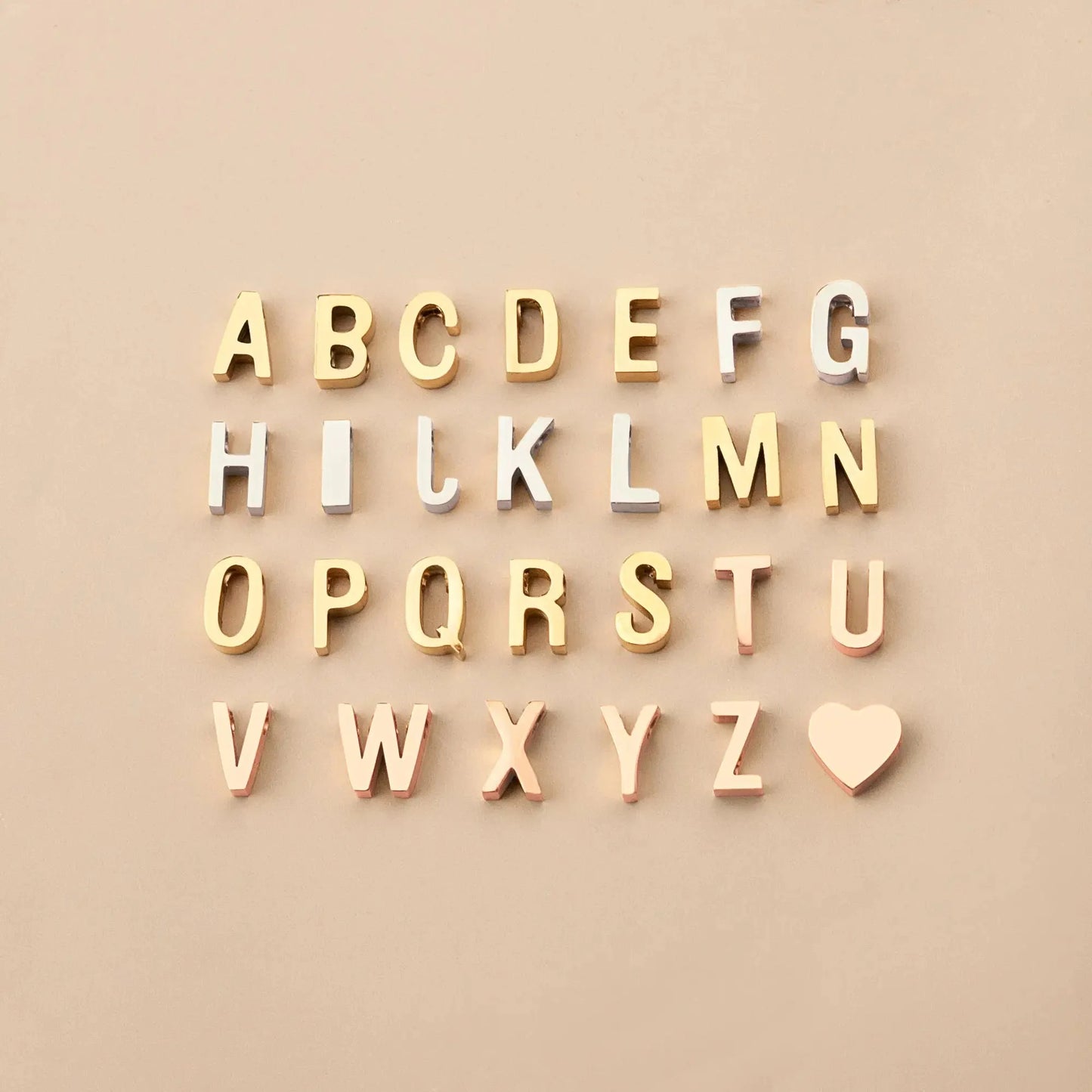 Dainty Heart & Birthstone Letter Initial Necklace