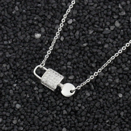 Dainty Lock And Key Lovers Necklace