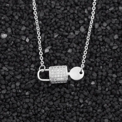 Dainty Lock And Key Lovers Necklace