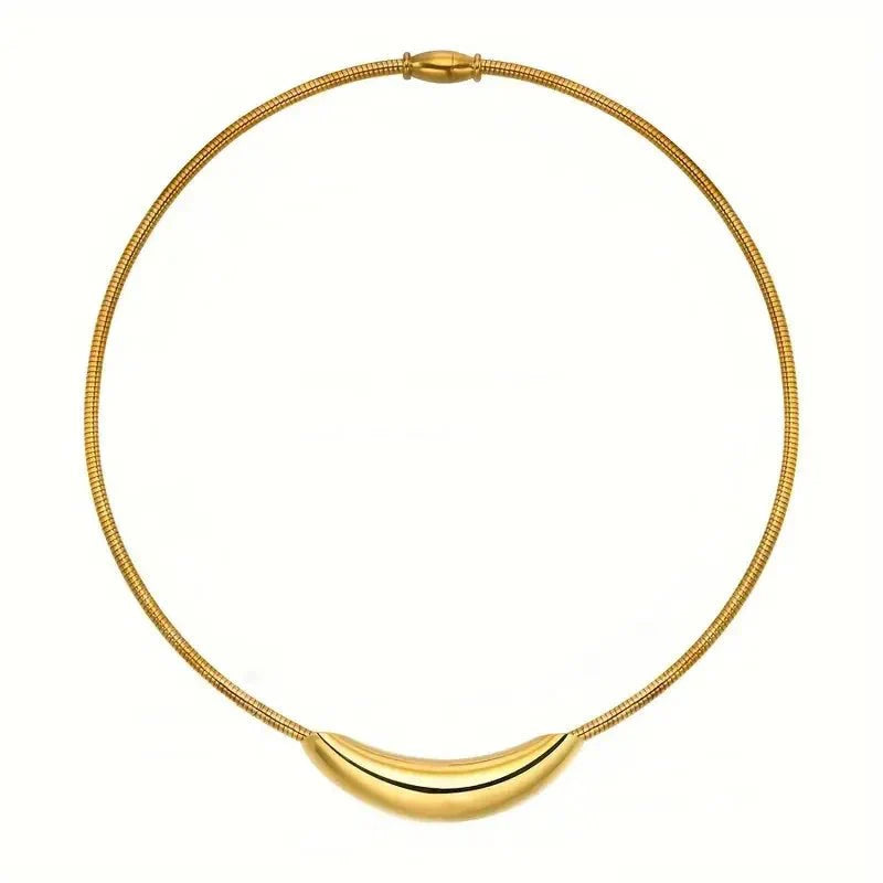 Dainty Modern Curve Choker Necklace