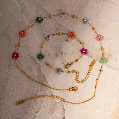 Dainty Spring Floral Jewelry Set