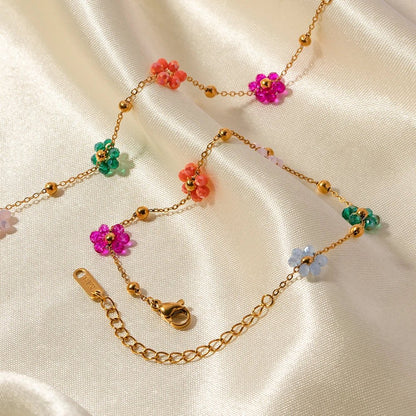 Dainty Spring Floral Jewelry Set
