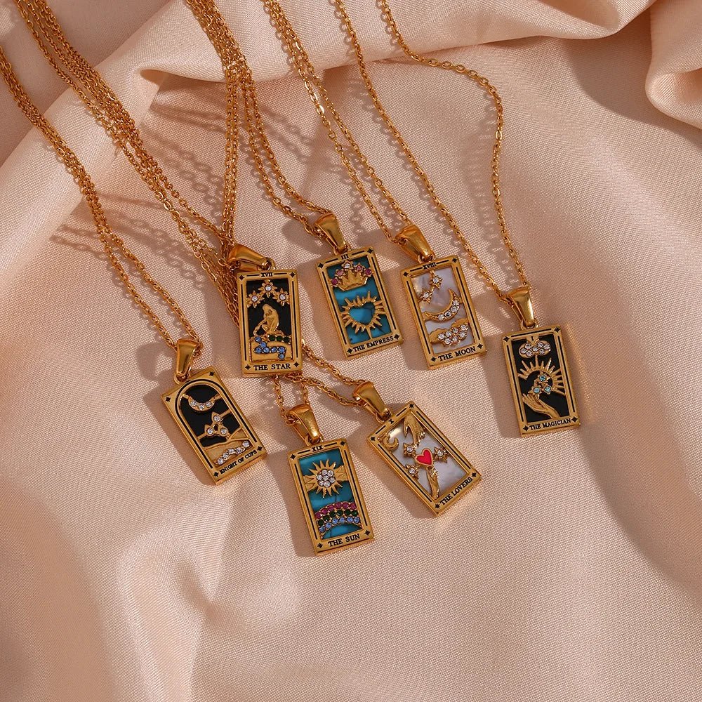 Dainty Tarot Charm Necklaces