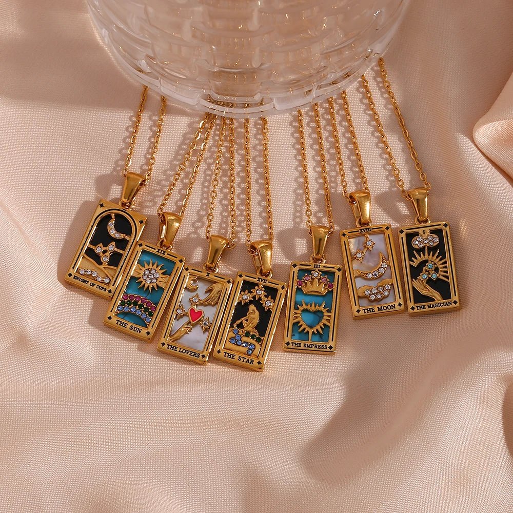 Dainty Tarot Charm Necklaces