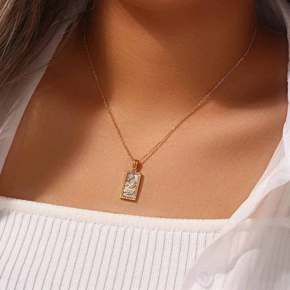 Dainty Tarot Charm Necklaces