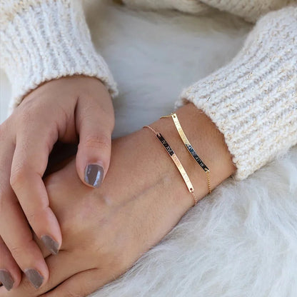 Dainty Thin Engraving Bracelet