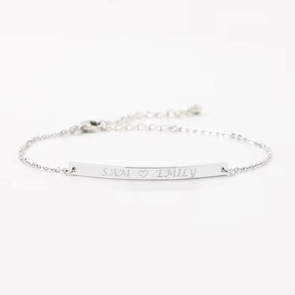 Dainty Thin Engraving Bracelet