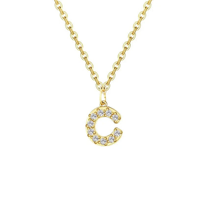 Dainty Zircon Letter Initial, Number, Symbol Chain Necklace