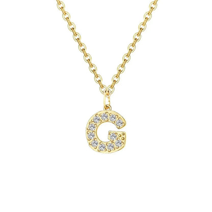 Dainty Zircon Letter Initial, Number, Symbol Chain Necklace