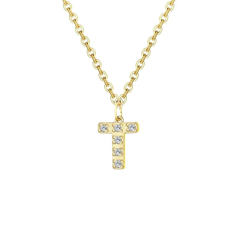 Dainty Zircon Letter Initial, Number, Symbol Chain Necklace