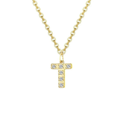 Dainty Zircon Letter Initial, Number, Symbol Chain Necklace