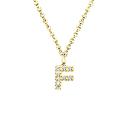 Dainty Zircon Letter Initial, Number, Symbol Chain Necklace