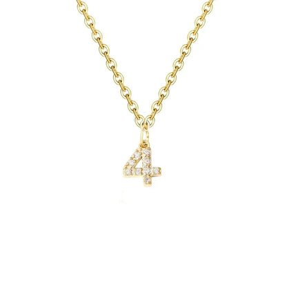 Dainty Zircon Letter Initial, Number, Symbol Chain Necklace