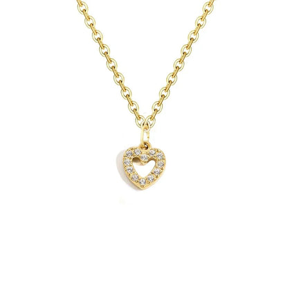 Dainty Zircon Letter Initial, Number, Symbol Chain Necklace