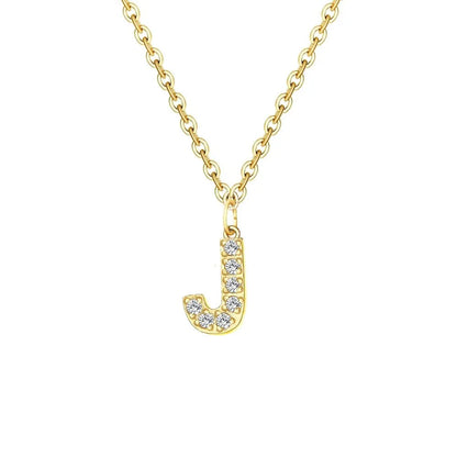 Dainty Zircon Letter Initial, Number, Symbol Chain Necklace