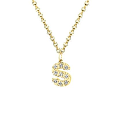 Dainty Zircon Letter Initial, Number, Symbol Chain Necklace
