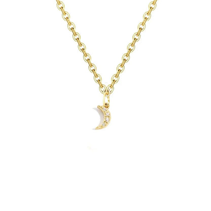 Dainty Zircon Letter Initial, Number, Symbol Chain Necklace