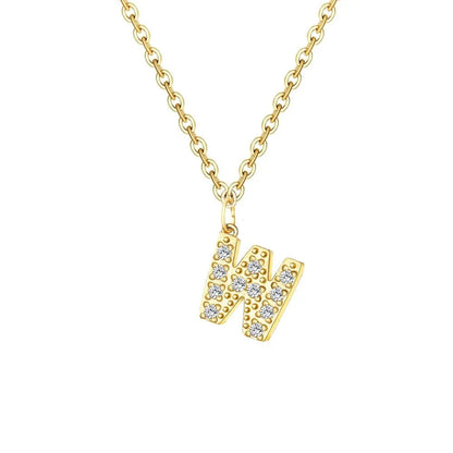 Dainty Zircon Letter Initial, Number, Symbol Chain Necklace