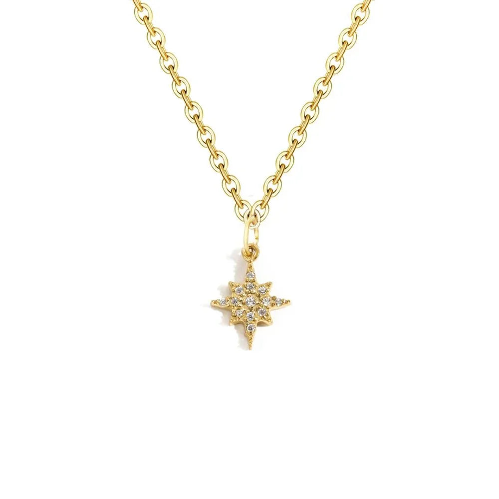 Dainty Zircon Letter Initial, Number, Symbol Chain Necklace