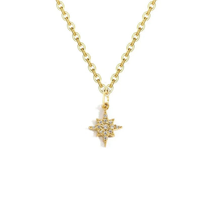 Dainty Zircon Letter Initial, Number, Symbol Chain Necklace