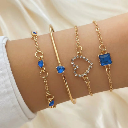 Diamond Statement Bracelet Stacks