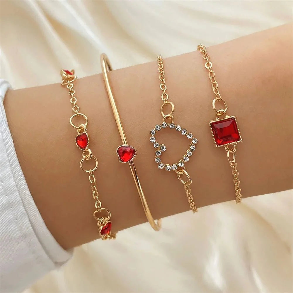 Diamond Statement Bracelet Stacks
