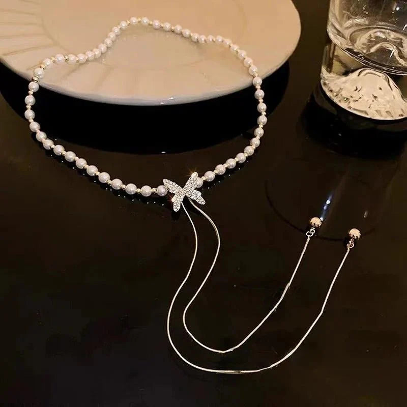 Elegant Adjustable Butterfly Necklace