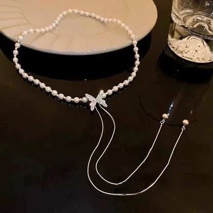 Elegant Adjustable Butterfly Necklace