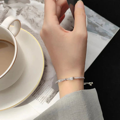 Elegant Diamond Bow Bracelet