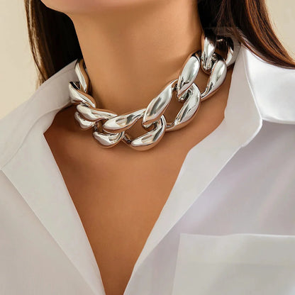Exaggerated Chunky Cuban Link Choker Necklace