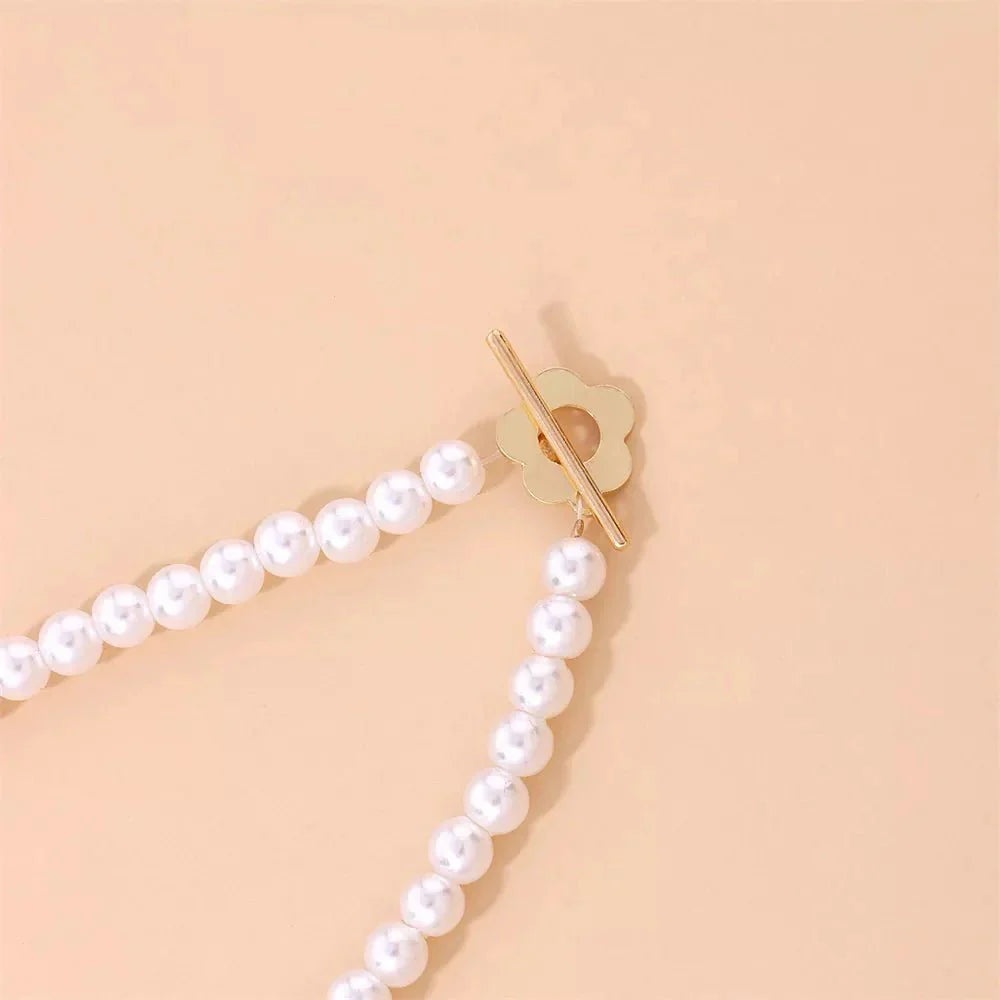 Floral Choker Flower Clasp Necklace