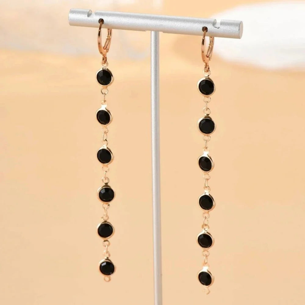 Gem Drop Hoop Earrings