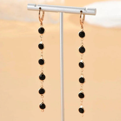 Gem Drop Hoop Earrings